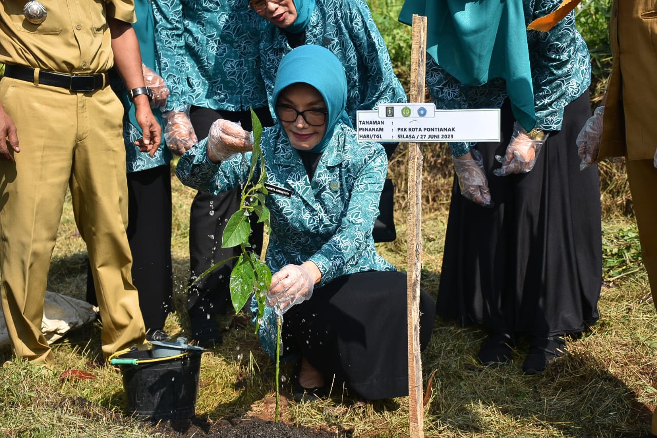 TP PKK Kota Pontianak Peduli Lingkungan, Tanam Pohon Demi Revolusi Hijau