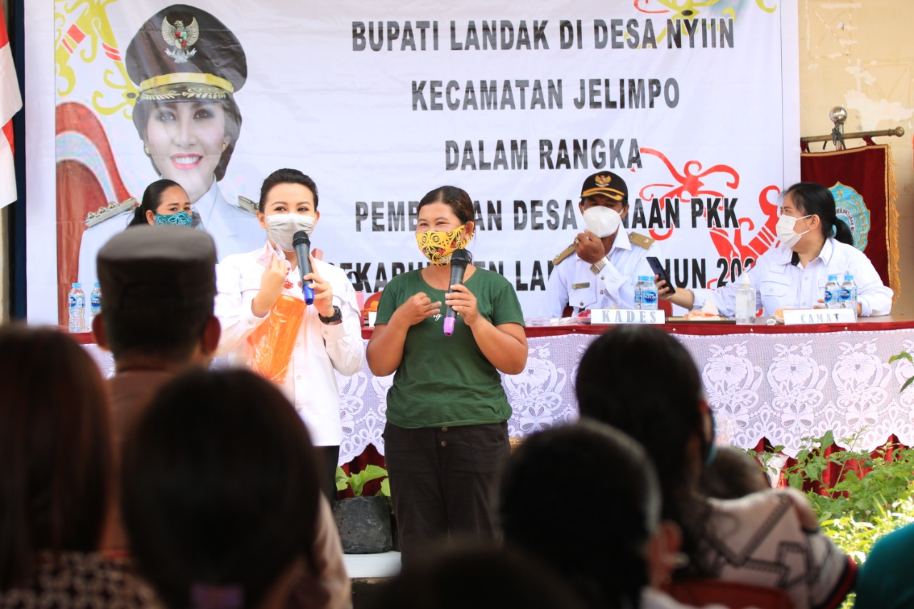 Bupati Landak Minta PKK Desa Nyiin Gencar Laksanakan Posyandu