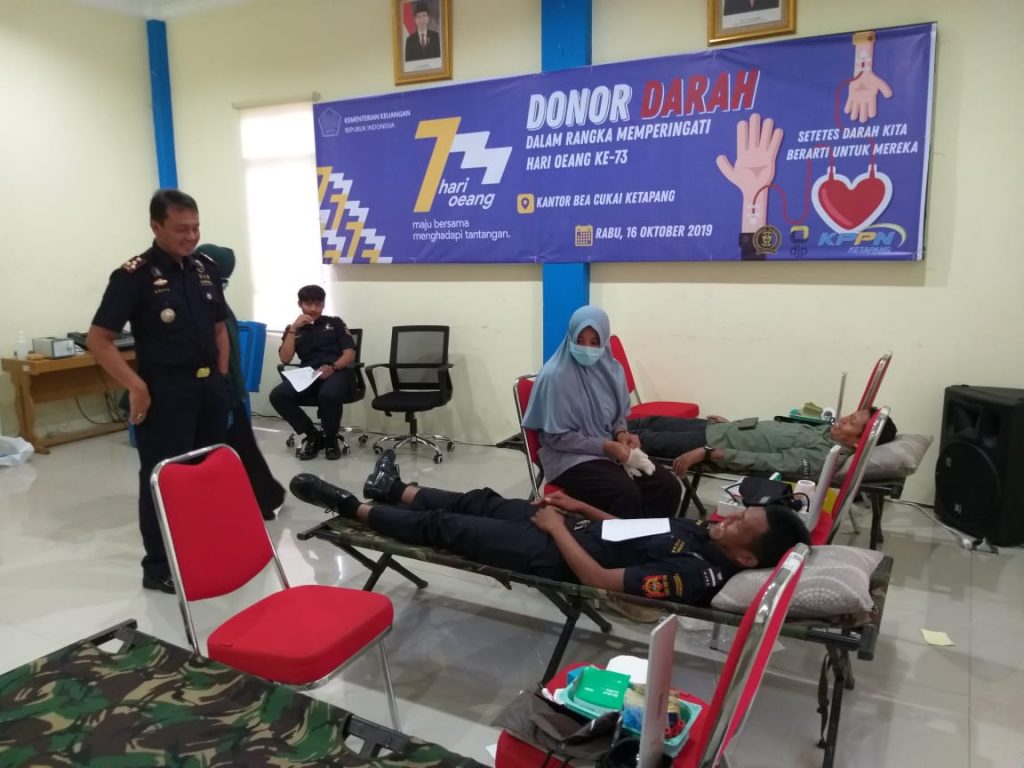 Peringati Hari “Oeang”, Bea Cukai Gelar Baksos Donor Darah