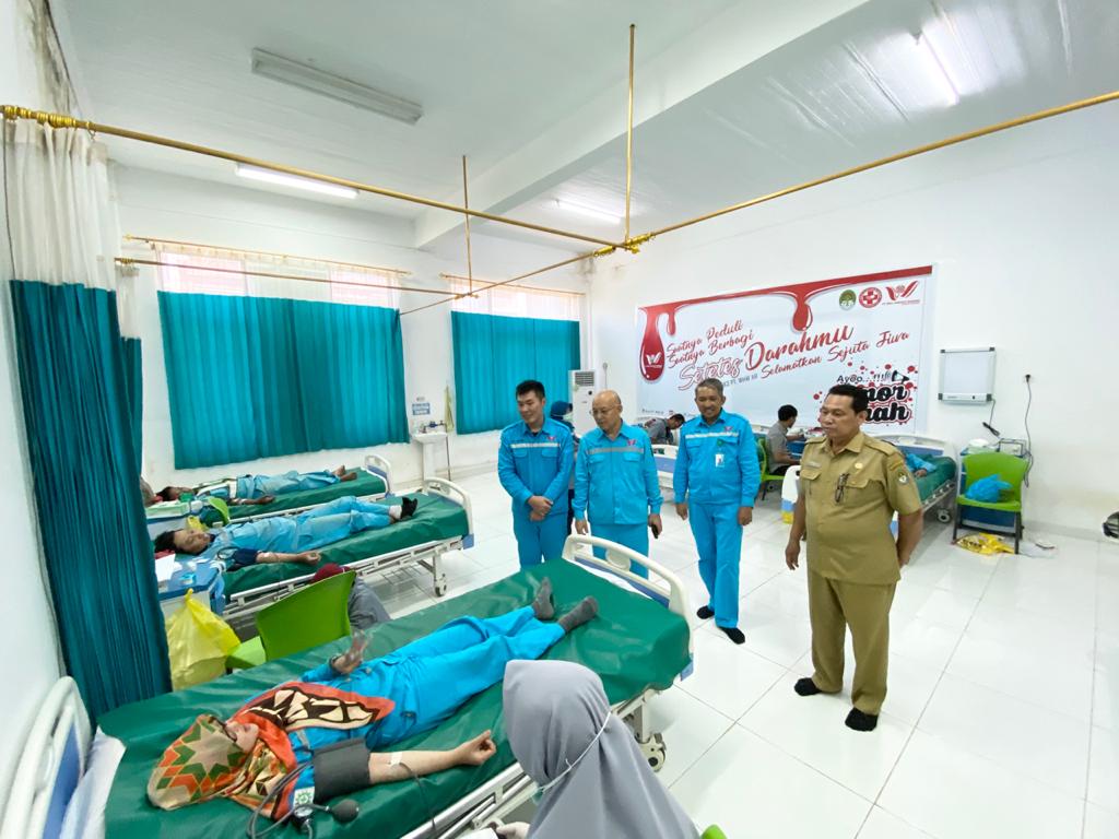 Ratusan Karyawan PT WHW Donorkan Darah