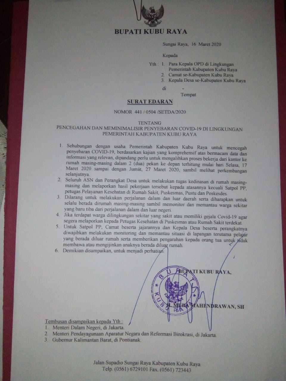 Liburkan Sekolah 2 Pekan, Muda Ajak Warga Ikut Cegah Penyebaran Virus Corona