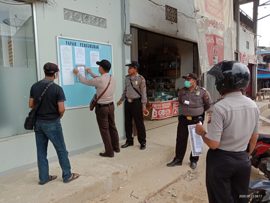 Polsek Ledo Sebarkan Maklumat Kapolri Perihal Penanganan Covid-19