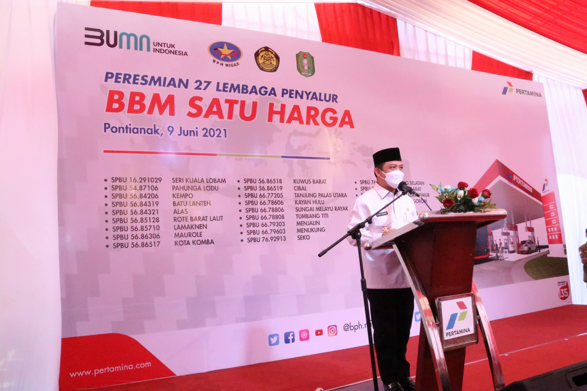 Resmikan BBM Satu Harga, Norsan Ingatkan Penyaluran Harus Tepat Sasaran