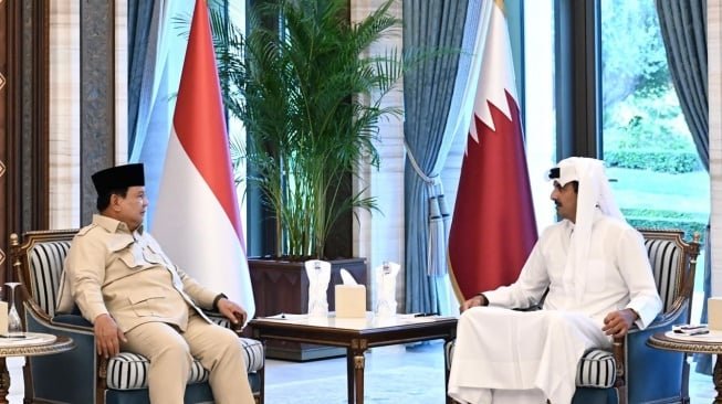 Prabowo dan Emir Qatar Bahas Stabilitas Timur Tengah Usai Serangan Israel