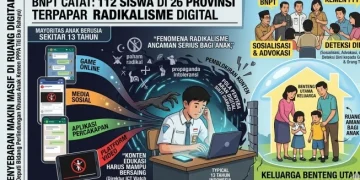 BNPT Catat 112 Siswa Terpapar Radikalisme via Medsos dan Game Online