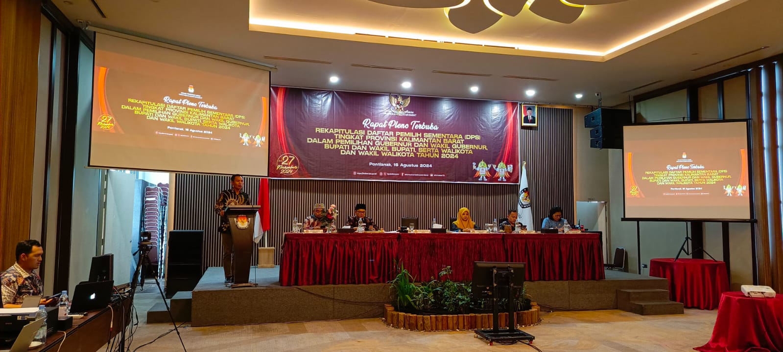 KPU Kalbar Pleno DPS Pilkada Serentak 2024 Sebanyak 3 Juta 958 Ribu 164 Pemilih