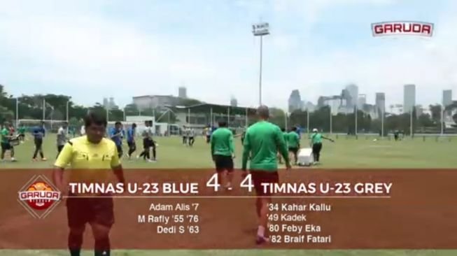 Internal Game Timnas Indonesia U-23 Cetak Delapan Gol