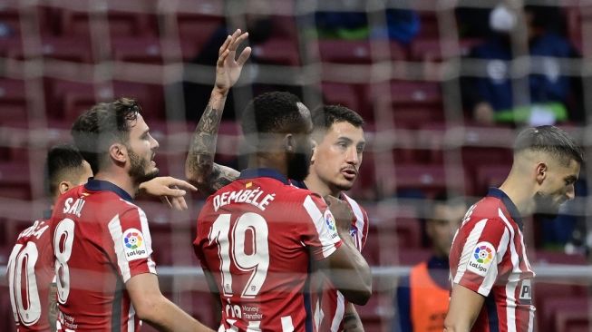 Menang Dramatis, Atletico Madrid Tetap Puncaki Liga Spanyol