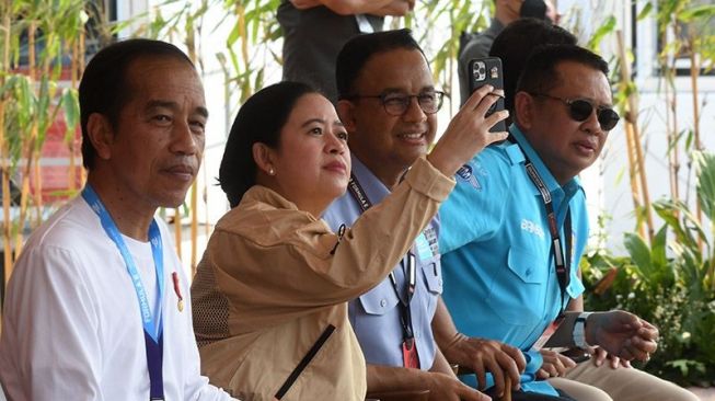 Nonton Formula E Jakarta, Ada Puan diantara Jokowi dan Anies