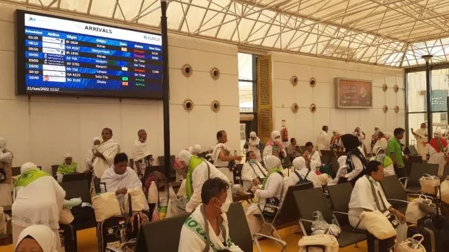Kloter Pamungkas Jemaah Haji 2022 Tiba di Bandara Jeddah