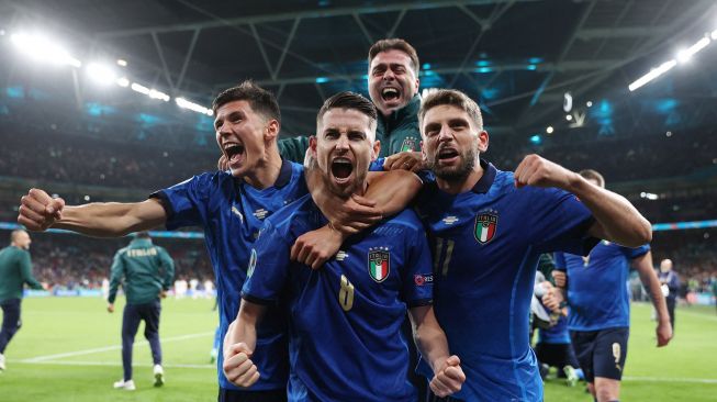 Italia vs Spanyol: Menang Adu Penalti, Gli Azzurri Lolos ke Final Euro 2020