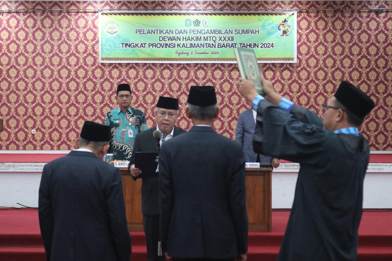 Dewan Hakim MTQ ke XXXII Tingkat Prov Kalbar di Kabupaten Landak Resmi Dilantik
