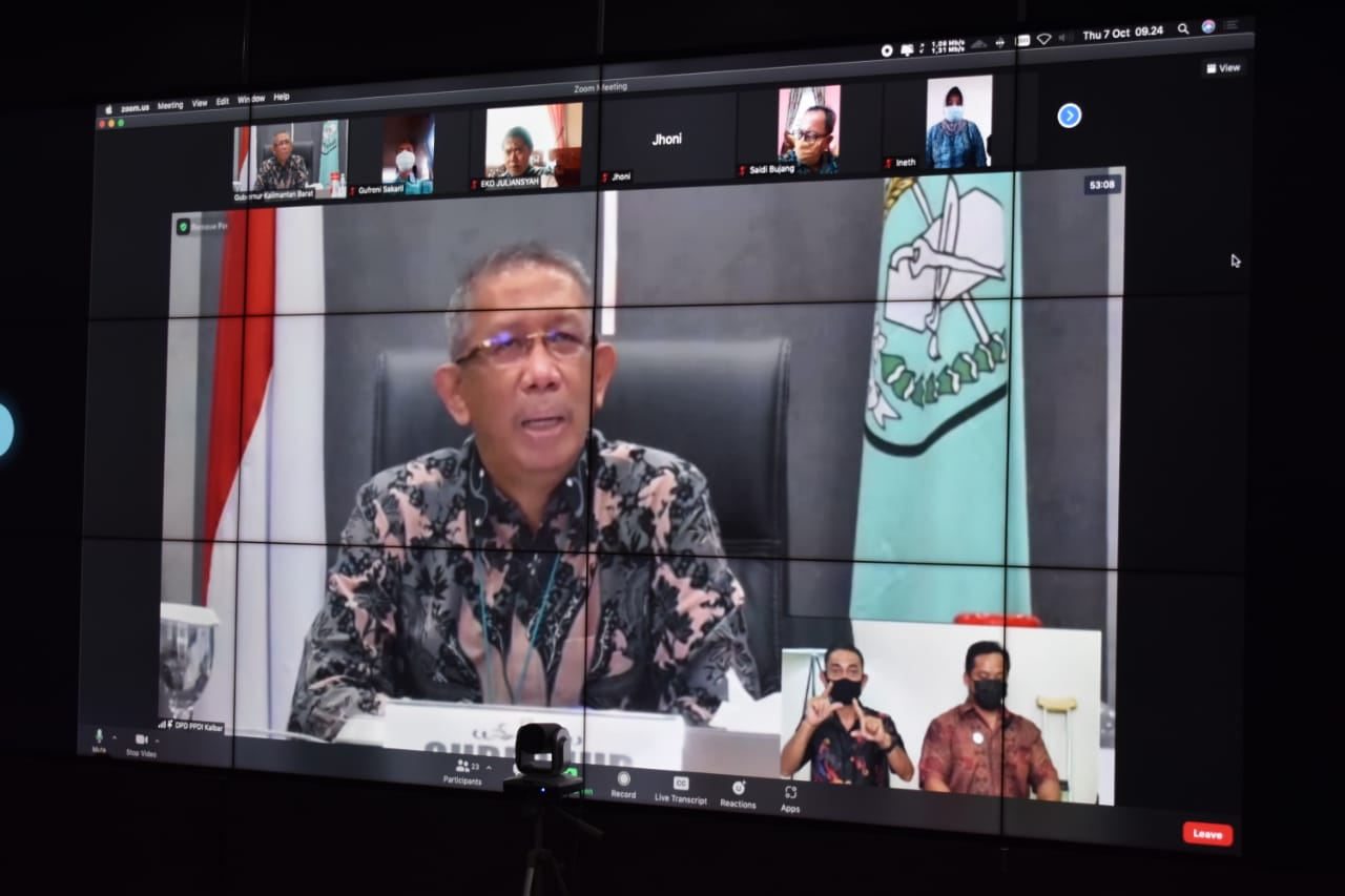Buka Musda DPD PPDI Kalbar Secara Virtual, Gubernur Kalbar: Anggota PPDI Harus Benar-benar Penyandang Disabilitas