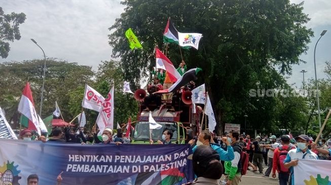 Geruduk Kantor PBB, Presiden KSPI: Israel Harus Hengkang dari Palestina!