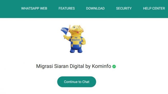 Kominfo Rilis Chatbot WhatsApp Migrasi Siaran TV Digital, Ini Fiturnya