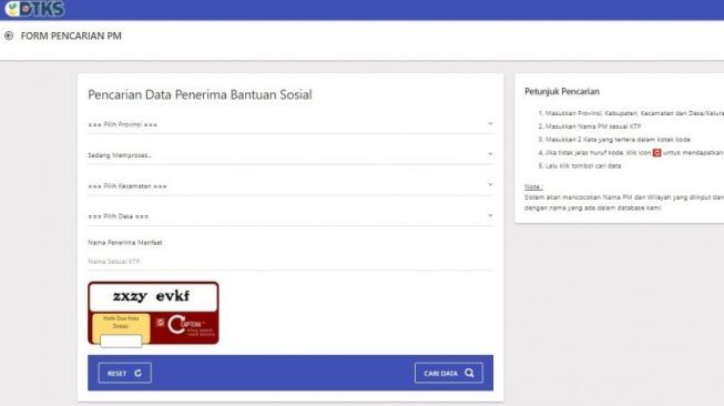 Cara Cek Penerima Bansos BST, BPNT, dan PKH Kemensos