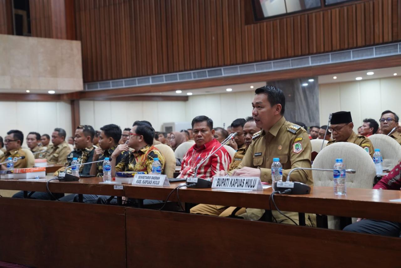 Audiensi ke Komisi V DPR RI, Bupati Kapuas Hulu Minta Pemerintah Pusat Laksanakan Amanat UU Nomor 3 Tahun 2024