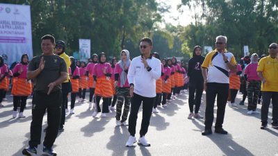 Senam Massal Peringati Haornas, Wali Kota Pontianak: Jadikan Olahraga Sebagai Gaya Hidup