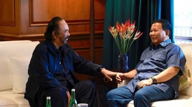 Politisi NasDem Unggah Potret Kebersamaan Surya Paloh dan Prabowo usai AMIN Keok Pemilu Versi Quick Count