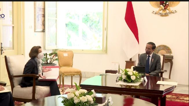 Jokowi dan Menteri Angkatan Bersenjata Prancis Bicara Kerja Sama Alutsista