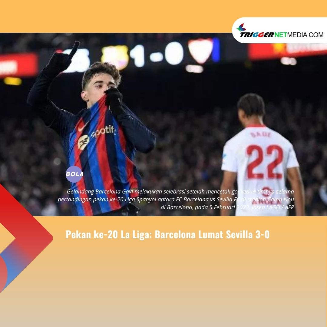 Pekan ke-20 La Liga: Barcelona Lumat Sevilla 3-0