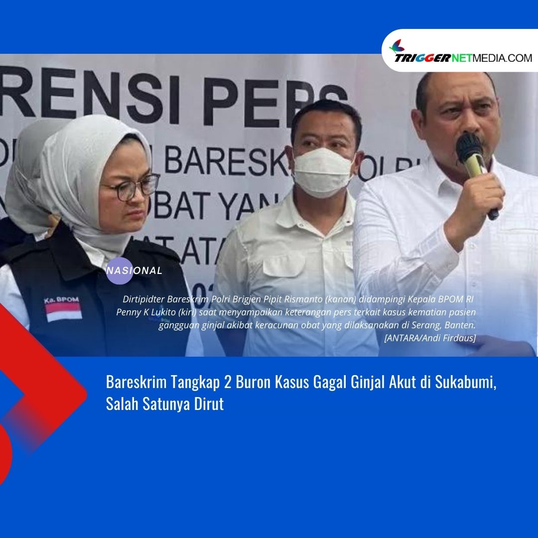 Bareskrim Tangkap 2 Buron Kasus Gagal Ginjal Akut di Sukabumi, Salah Satunya Dirut
