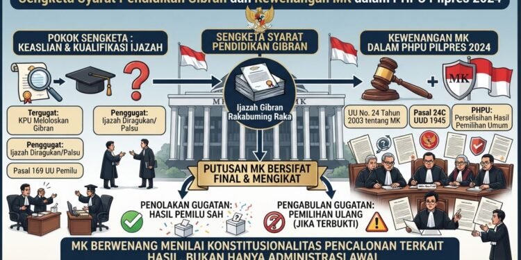 Sengketa Syarat Pendidikan Gibran dan Kewenangan MK dalam PHPU Pilpres 2024