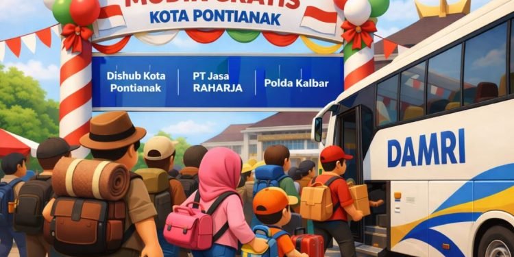 33 Bus Mudik Gratis Lebaran 2026 dari Pontianak