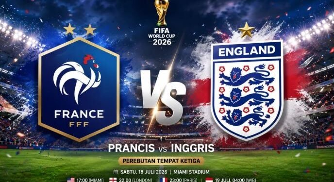 Prancis vs Inggris: Duel Gengsi Perebutan Juara 3 Piala Dunia 2026