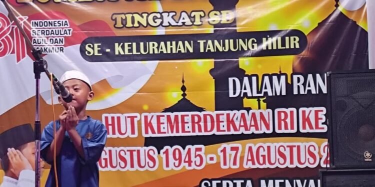 Lomba Adzan Warnai Semarak HUT ke-81 RI di Tanjung Hilir