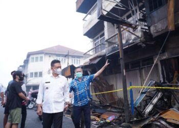 18 Ruko di Jalan Barito Terbakar, Pemkot Soroti Bahaya Struktur Bangunan