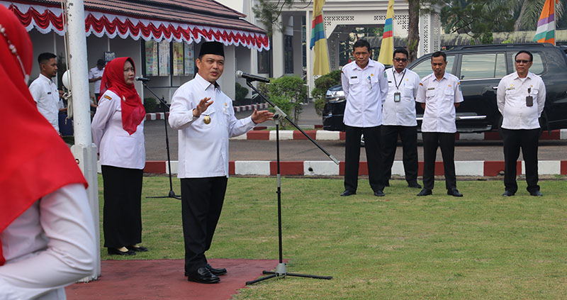 Wagub Ajak Pegawai Inspektorat Menjunjung Integritas dan Bersyukur dalam Apel Pagi