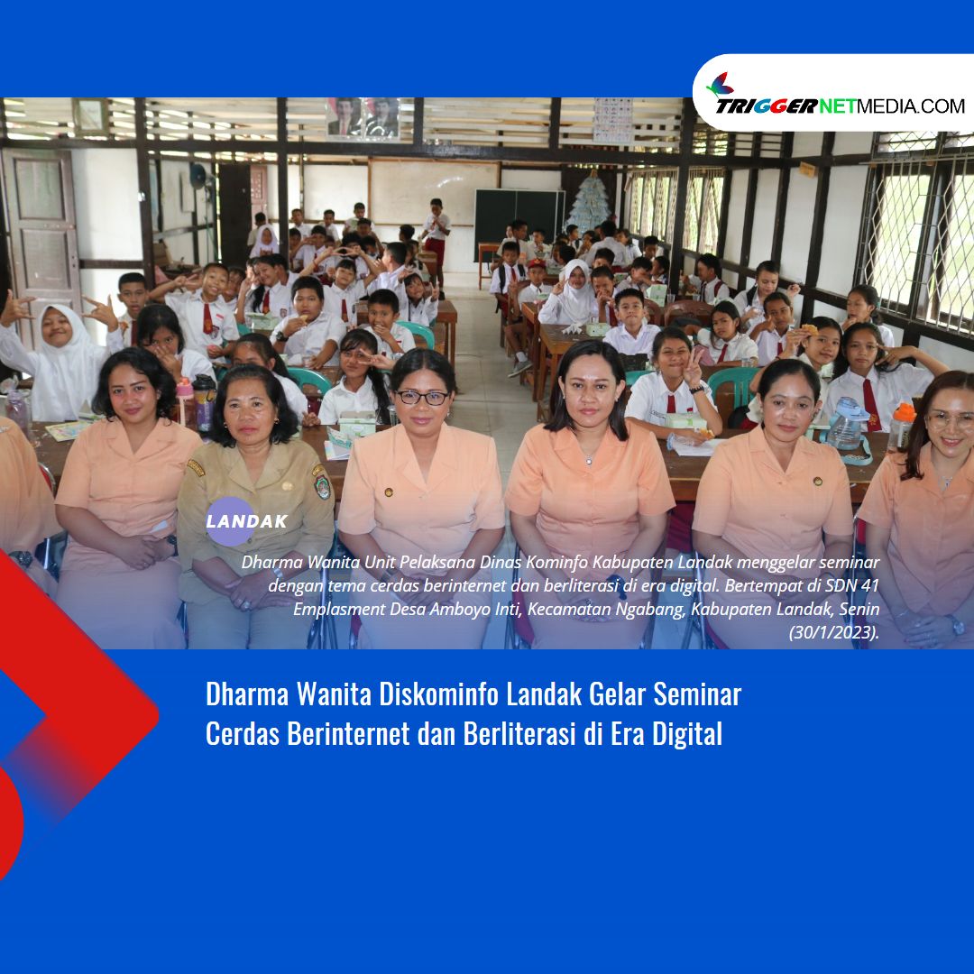 Dharma Wanita Diskominfo Landak Gelar Seminar Cerdas Berinternet dan Berliterasi di Era Digital
