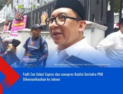 Fadli Zon Sebut Capres dan cawapres Koalisi Gerindra-PKB Dikomunikasikan ke Jokowi