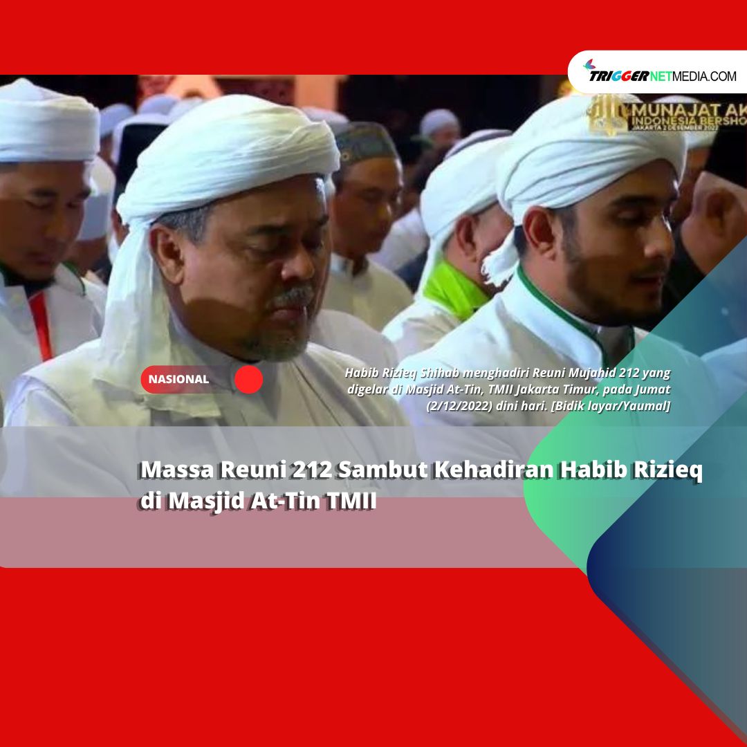 Massa Reuni 212 Sambut Kehadiran Habib Rizieq di Masjid At-Tin TMII
