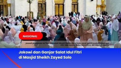 Jokowi dan Ganjar Salat Idul Fitri di Masjid Sheikh Zayed Solo