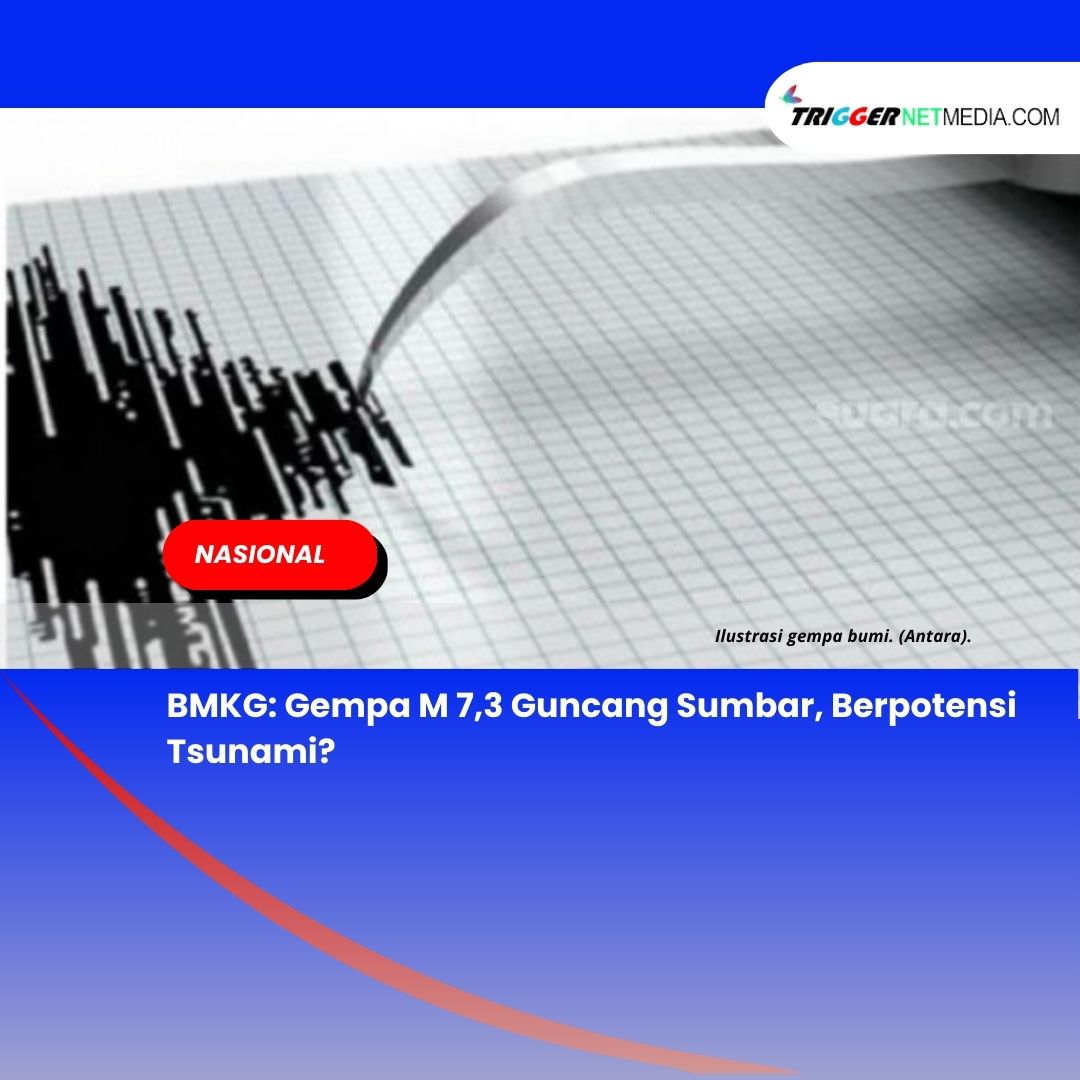 BMKG: Gempa M 7,3 Guncang Sumbar, Berpotensi Tsunami?