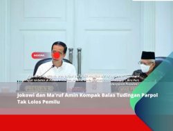 Jokowi dan Ma’ruf Amin Kompak Balas Tudingan Parpol Tak Lolos Pemilu