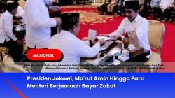 Presiden Jokowi, Ma’ruf Amin Hingga Para Menteri Berjamaah Bayar Zakat