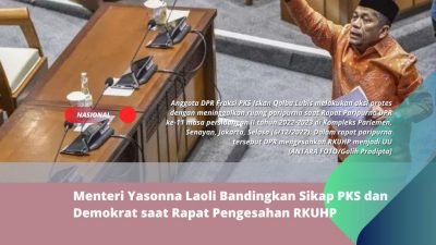 Menteri Yasonna Laoli Bandingkan Sikap PKS dan Demokrat saat Rapat Pengesahan RKUHP