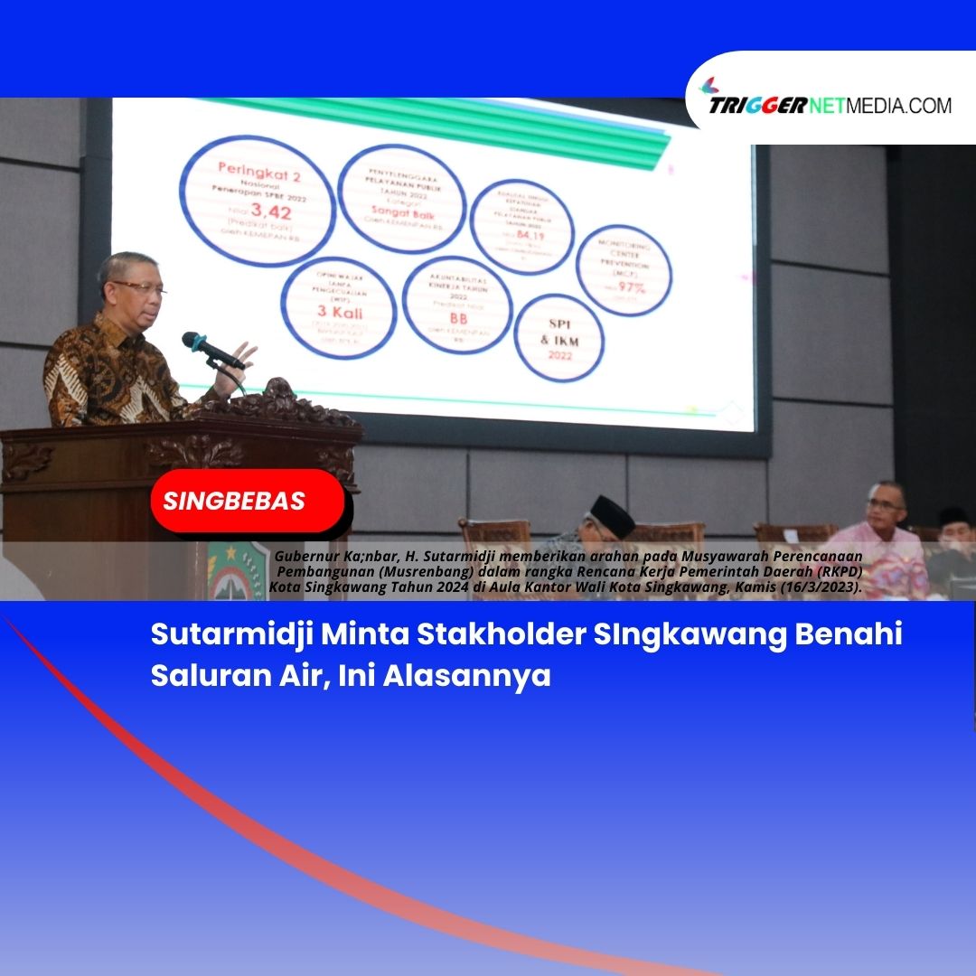 Sutarmidji Minta Stakholder Singkawang Benahi Saluran Air, Ini Alasannya