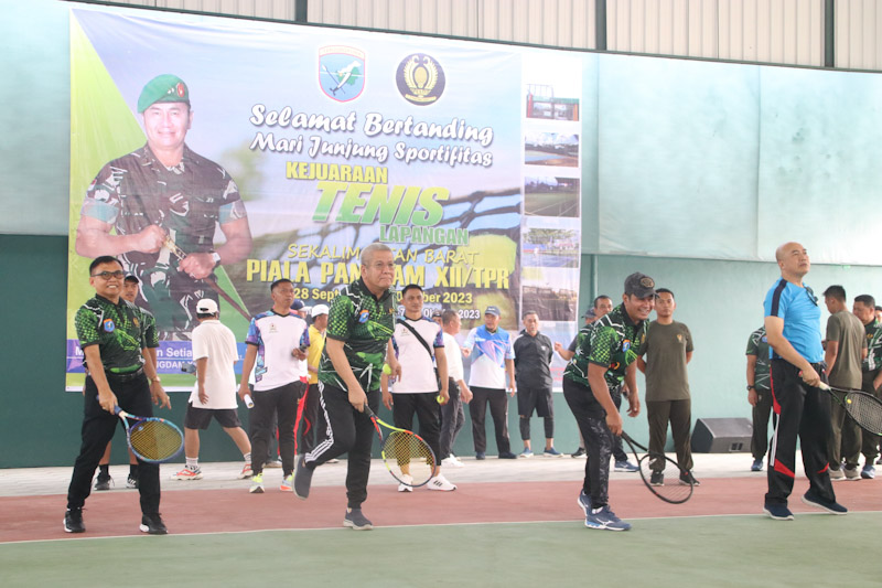 Piala Pangdam XII: Kejuaraan Tenis HUT TNI ke-78 KalBar