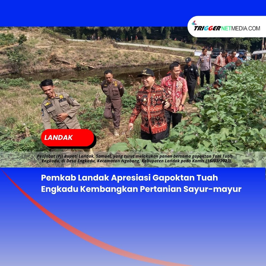 Pemkab Landak Apresiasi Gapoktan Tuah Engkadu Kembangkan Pertanian Sayur-mayur