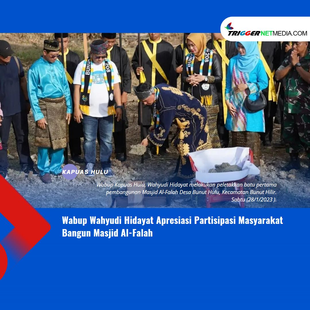 Wabup Wahyudi Hidayat Apresiasi Partisipasi Masyarakat Bangun Masjid Al-Falah