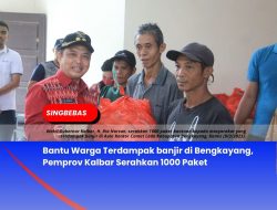 Bantu Warga Terdampak banjir di Bengkayang, Pemprov Kalbar Serahkan 1000 Paket