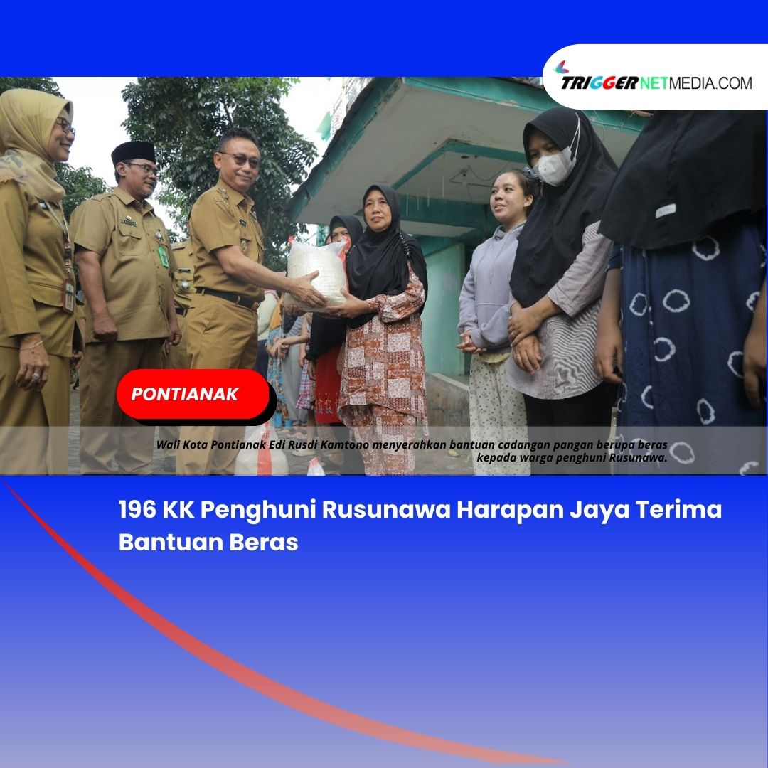 196 KK Penghuni Rusunawa Harapan Jaya Terima Bantuan Beras