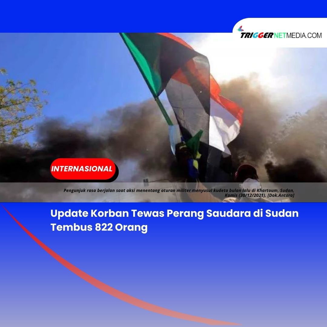 Update Korban Tewas Perang Saudara di Sudan Tembus 822 Orang