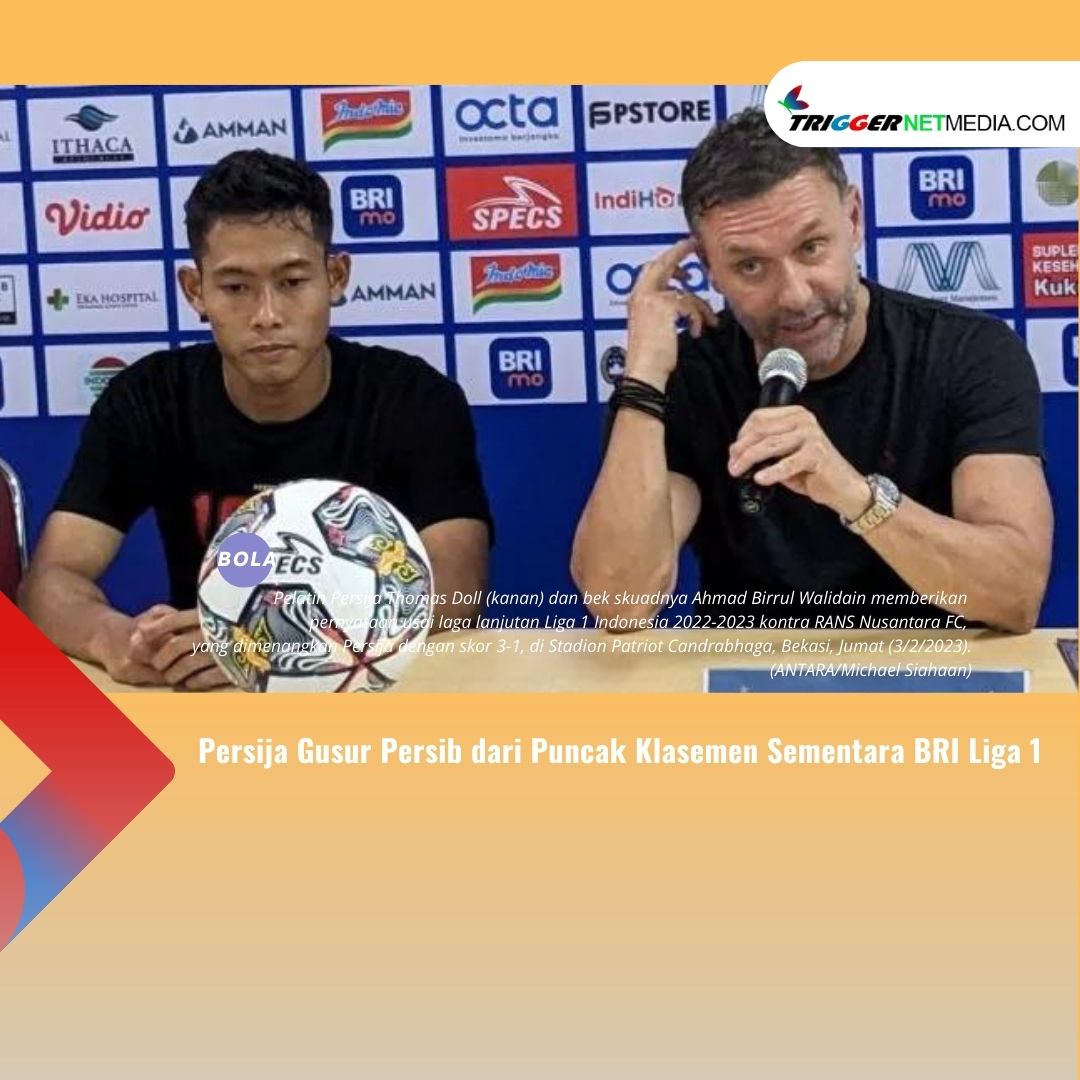 Persija Gusur Persib dari Puncak Klasemen Sementara BRI Liga 1