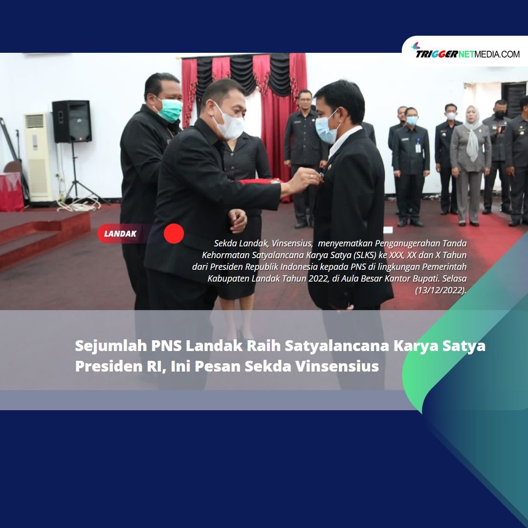 Sejumlah PNS Landak Raih Satyalancana Karya Satya Presiden RI, Ini Pesan Sekda Vinsensius