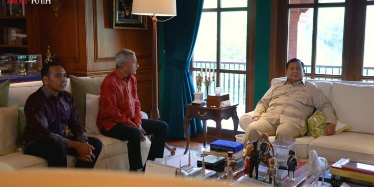 Prabowo Bertemu Vivian Balakrishnan di Hambalang
